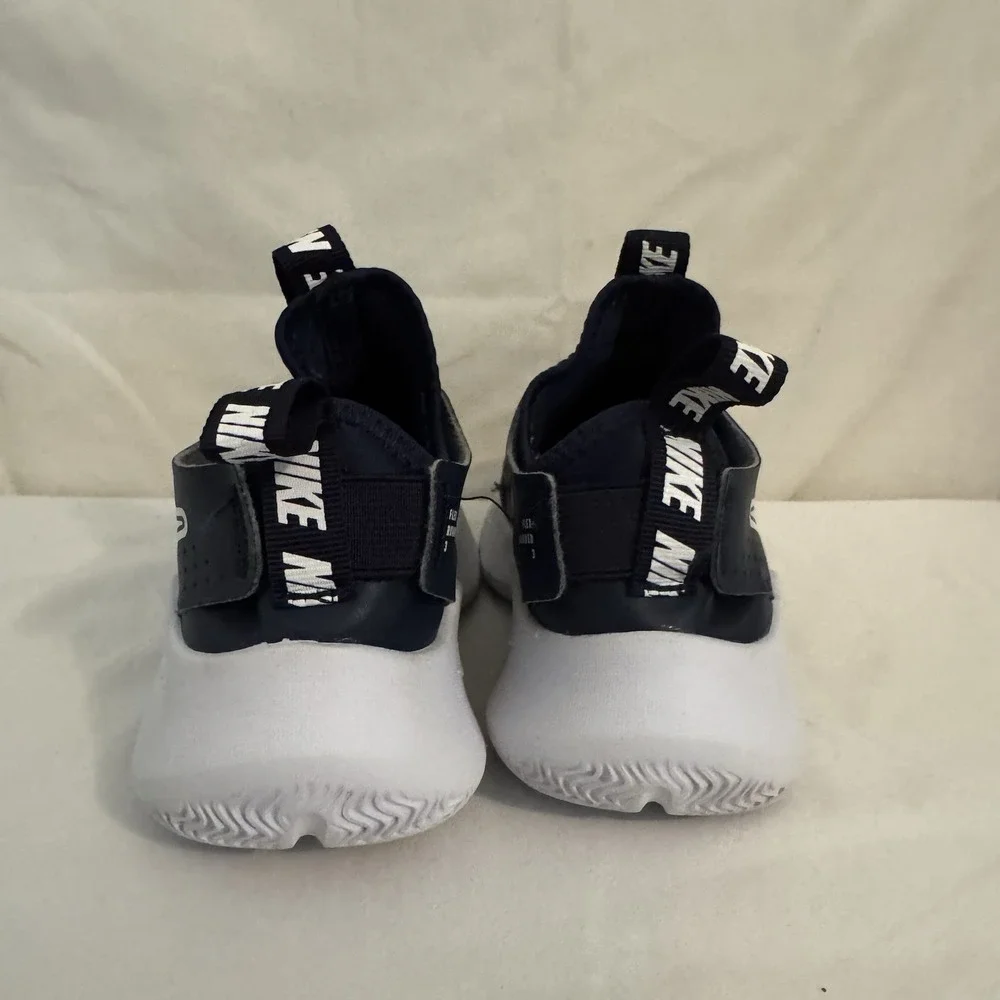 Nike Flex Runner 3 Navy Blue Sneakers No Tie Size 1.5Y